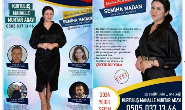 KURTULUŞ MAHALLESİ KADIN MUHTAR ADAYI BELEDİYE BAŞKAN ADAYI GİBİ ÇALIŞIYOR